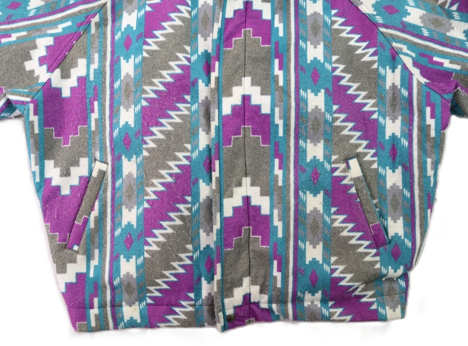 Abrigo Chaqueta De Colección Años 90 Paredes EE. UU. XL Azteca Suroeste Bomber Santa Fe Foto 2 de 4