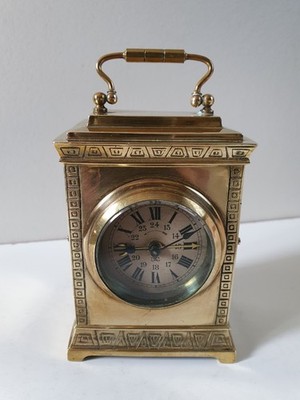 Bronze Reisependel - Offizierspendel Wecker um 1900