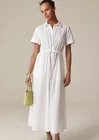 J Crew Cerise Shirtdress in Cotton Poplin in White 6 Tall Size NWT
