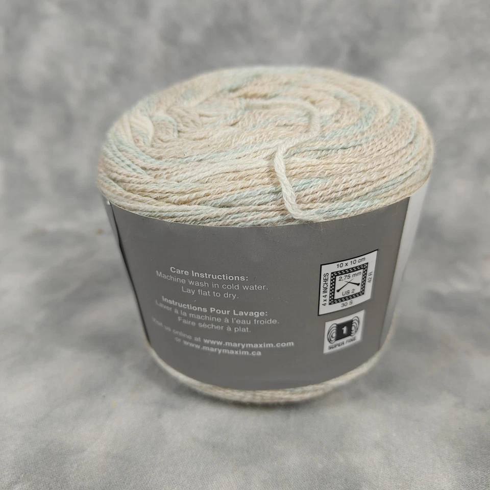 Calcetines de algodón suave Mary Maxim hilo 2 madejas natural y vino 100 g 470 yd Foto 4 de 4