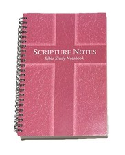Scripture Notes Bible Study Notebook Organizer Spiral Book Rose Pink