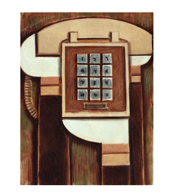 Vintage Landline Phone Retro Gift Wall Art Decor - Canvas / Paper / Metal / Wood