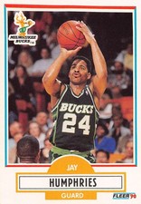 1990-91 Fleer Basketball John Jay Humphries Milwaukee Bucks #105