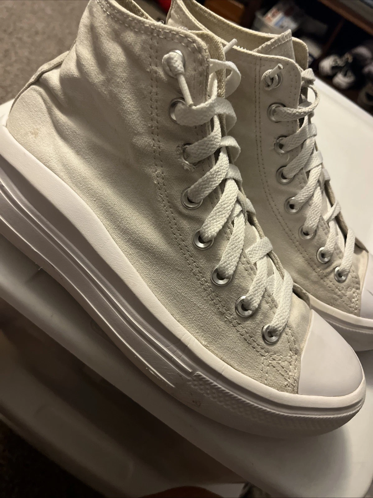 Scarpe da ginnastica Converse 568498C Chuck Taylor All Star Move alte da donna taglia 10