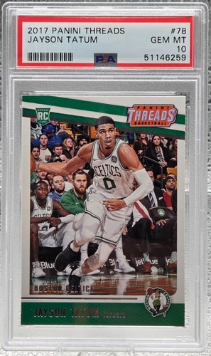 2017 Threads Celtics ~ JAYSON TATUM Rookie RC Card PSA 10 GEM MINT