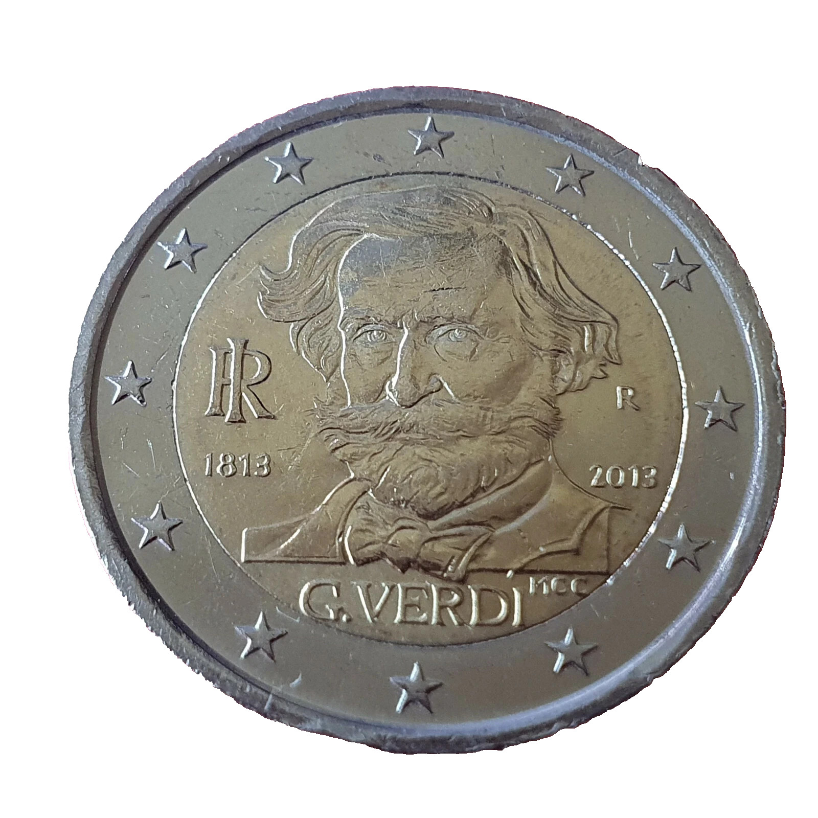 Monnaie Rara De Deux 2 € Euro Commémorative Coin 1813 2013 Giuseppe G. Verdi MCC