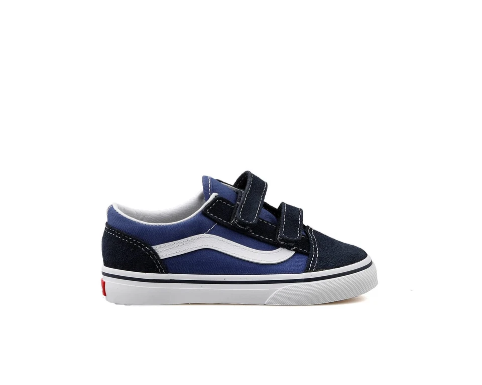 Vans Toddlers Old Skool V Sneakers With Fastner | Navy | Authentic New - Image 1 of 4