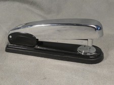 Novus B6 Tacker Hefter Heftger&auml;t Chrom / Schwarz 24/6 vintage