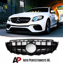 For Mercedes E Class W213 C238 Gloss Black E63S Grille Grill 16-19