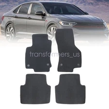 For 2019 2020 2021-2025 Volkswagen Jetta Front Rear Floor Mats Carpet Black New