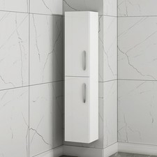 Tall Bathroom Cabinet Storage Cupboard Wall Mounted Tallboy Unit Multicolour