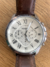 Orologio uomo cronografo Fossil FS4735 con scatola e manuale + scheda batteria durata