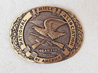 Vintage NRA National Rifle Assoc Belt Buckle Cast Relief Brass Norman Co TX USA