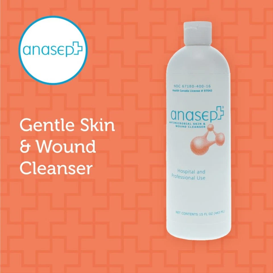 Botella limpiadora de heridas suave Anasept® con tapa dispensadora, 15 oz Foto 2 de 3