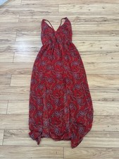 Forever 21 Women’s Red paisley Maxi Dress Size M