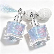 2PCS Hair and Body Glitter Spray, Holographic Glitter Highlighter Powder  Fa...