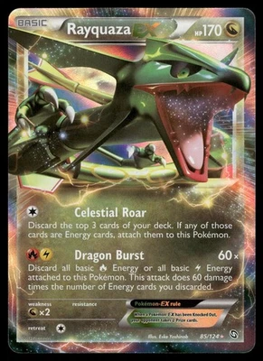 Rayquaza EX 85/124 Holo EX Rare Dragons Exalted Pokemon Lightly Played - Image 1 of 2