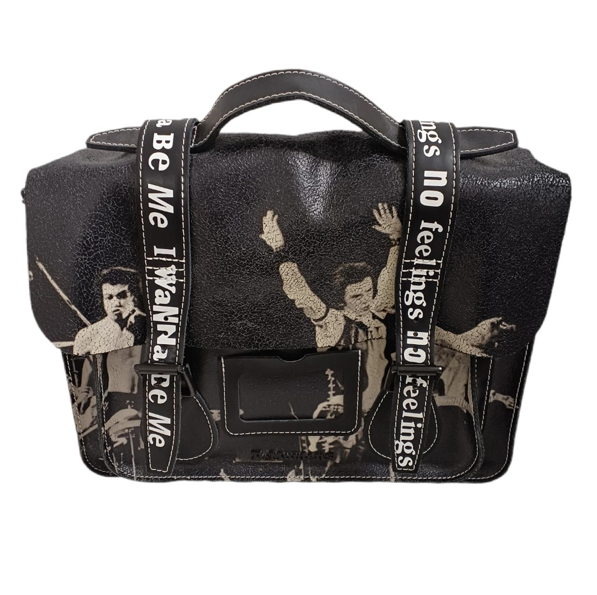 DR. MARTENS x Sex Pistols Collaboration Satchel Bag Black Leather