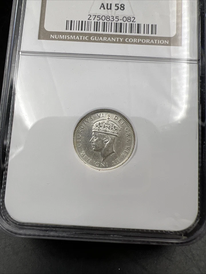 1941 C Newfoundland 10c 10 Cents Silver Coin NGC AU58 About UNC - Image 4 of 4