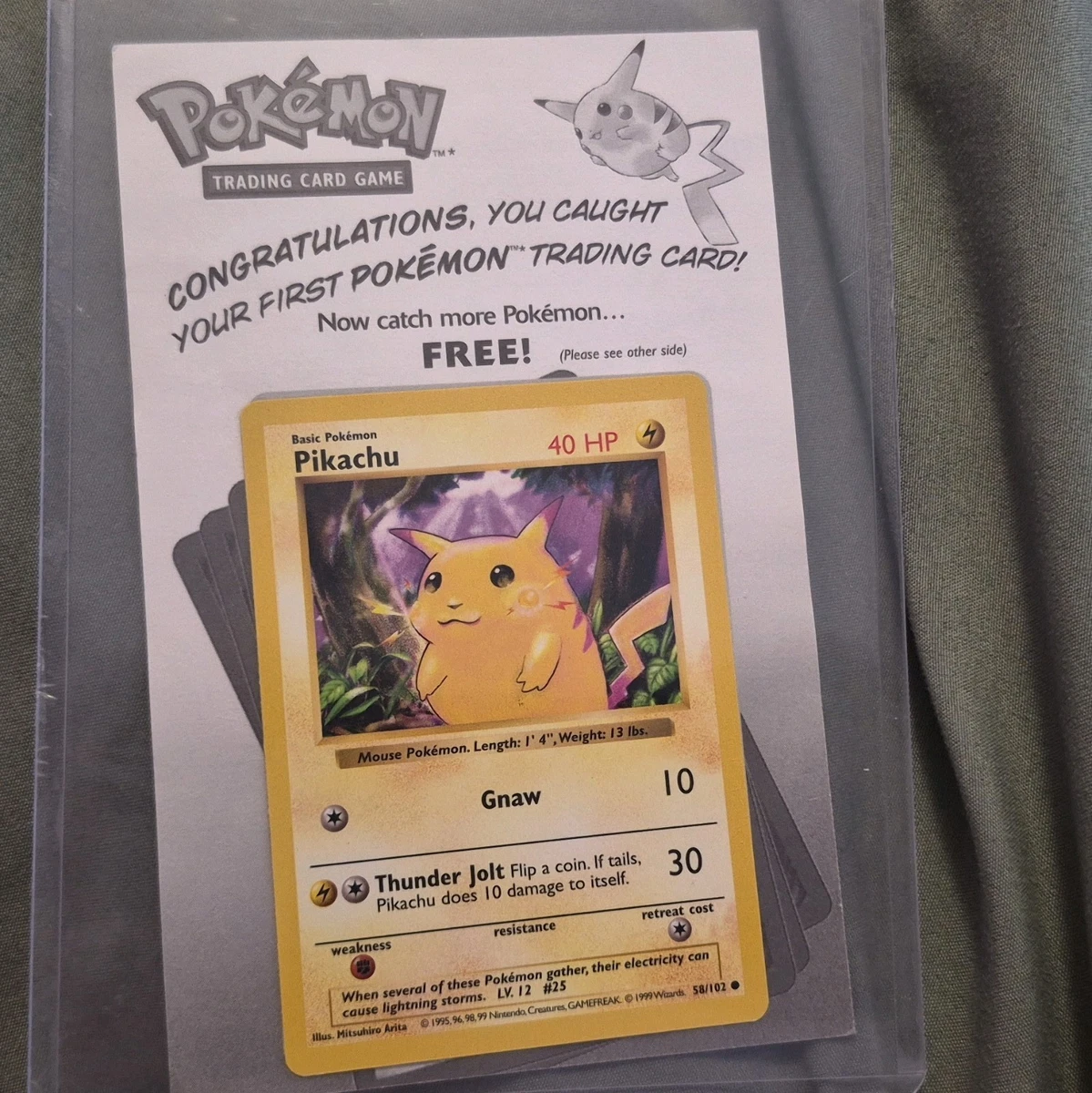 Pikachu Pokémon TCG Individual Trading Card Games Base Set in