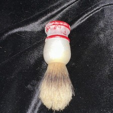 Vintage Ever-Ready C40 Sterlized Pure Badger Shaving Brush RED IVORY D