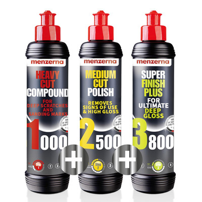 Polishing Set 8Oz   HCC1000, MCC2500 & 3800 | 3-Step System for Scratch Removal,