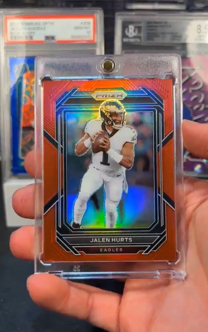 2022 Prizm Jalen Hurts RETAIL RED PRIZM Philadelphia Eagles #234 CASE HIT SSP SP