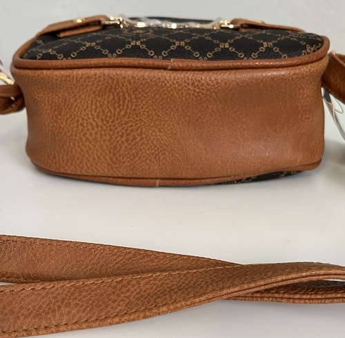 NWT Beverly Hills Polo Club Women’s Brown Crossbody Purse Handbag Tassel Accent - Picture 9 of 11