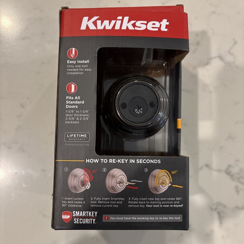  Kwikset Deadbolt Keyed Both Sides Venetian Bronze 99850-073