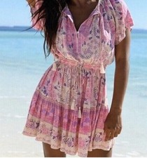 Spell and the Gypsy Mystic Play Dress Pink floral Size XXS AUS 6 Us 2