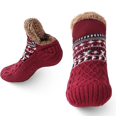 Super Warme Rutschfeste Winter-Socken Damen & Herren Kuschel Schnee Haussocken.
