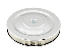 Mr. Gasket 1480 Air Cleaner - 14 Inch Diameter x 2-1/4 Inch Tall - Chrome