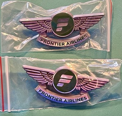 2 FRONTIER AIRLINES PLASTIC KID WINGS