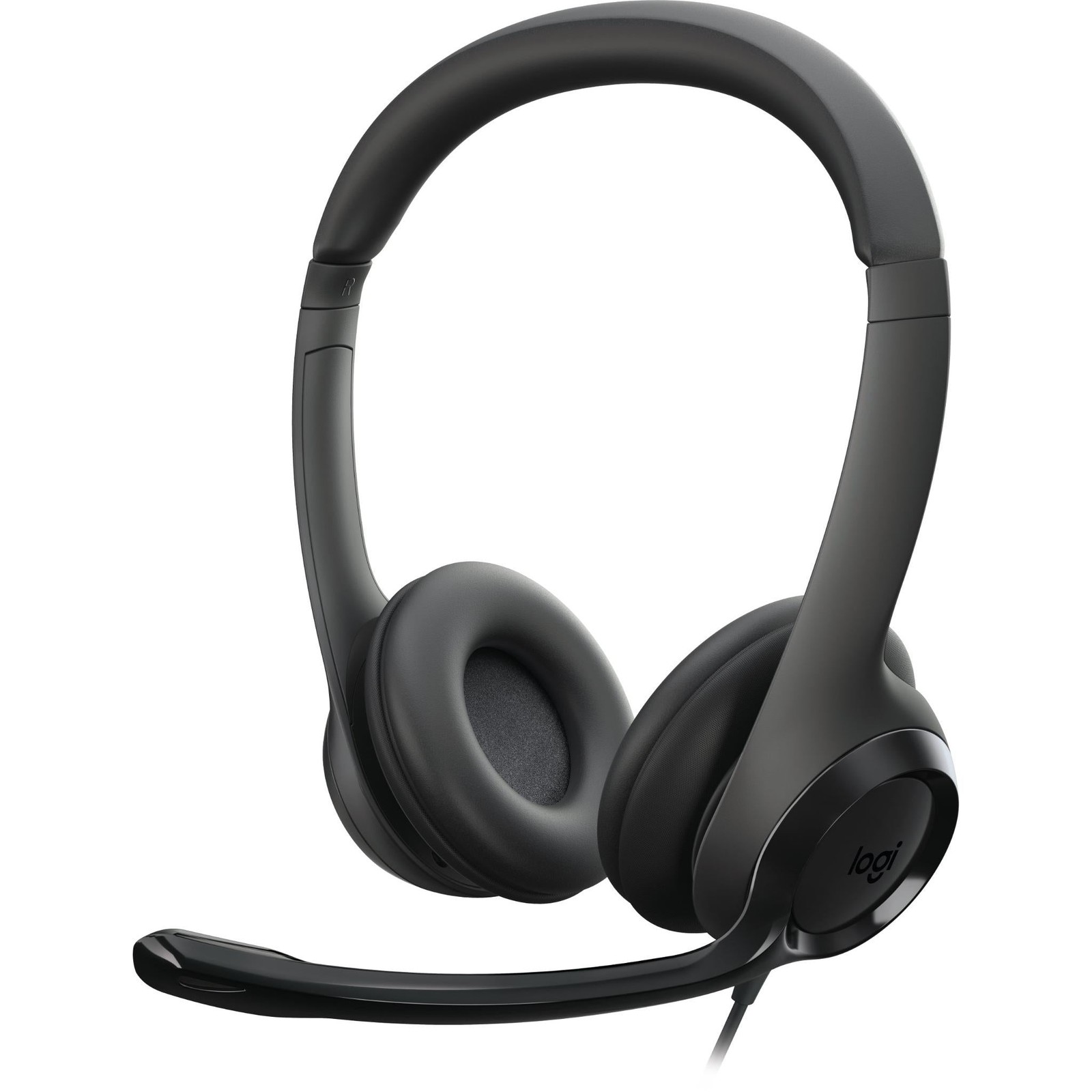 Logitech H390 USB Over-Ear Headset Noise Canceling Mic Black 2m