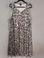 Torrid Sz 3X Floral Midi Gauze Tiered Linework  Sleeveless Boho Dress