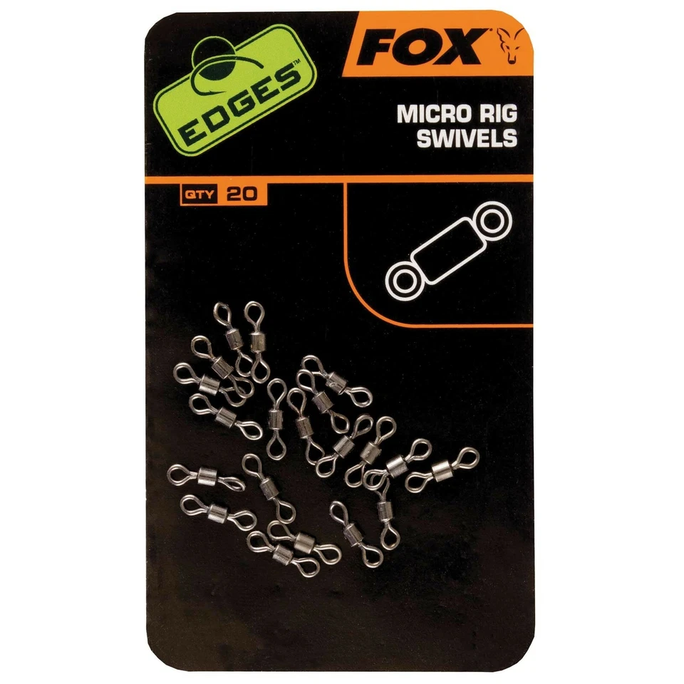 Fox Karpfenangeln Zubehör - Edges Micro Rig Swivels für Rig. 20 Stück - Bild 1 von 1