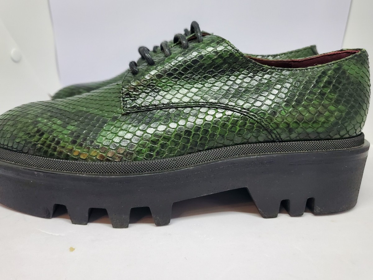 DRIES VAN NOTEN*セレブに欠かせない一足*分厚い緑のサンダル dries van noten vibram italy women size 36/5.5-6 shoes snake