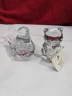 Vintage Animals Lot Fenton Art Glass February Birthstone Heart Bear Bird 3AA