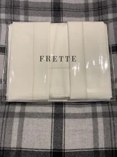 FRETTE MONZA CAL KING 4 PIECE SHEET SET SATEEN IVORY NEW WITH TAGS $750