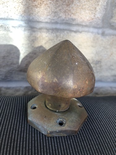 Vintage French Brass Front Back Door Handle Knob Pull Old Original Condition