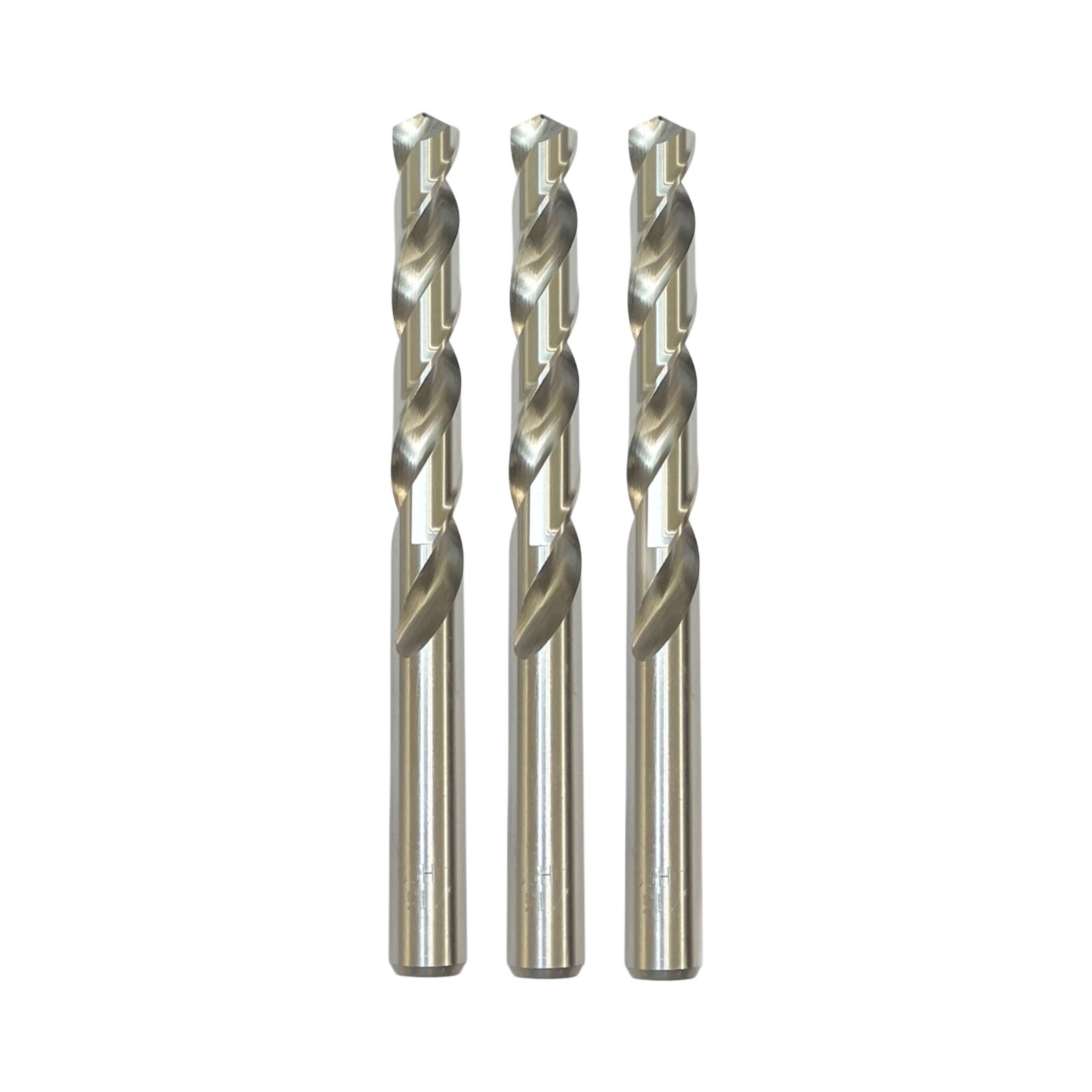13mm drills HSS bright finish fully ground x 3 drills HSS6542 RDGTOOLS