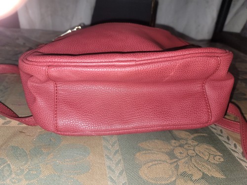 Tommy Hilfiger Women's Backpack Dark Red Faux Leather excellent - Picture 8 of 11