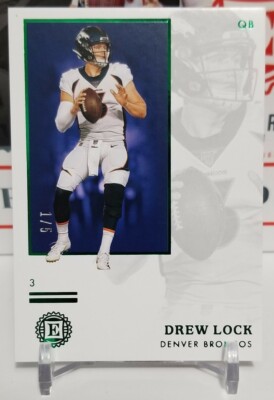 2020 Panini Encased DREW LOCK 1/5 Emerald Card #40 FOTL Denver Broncos SSP