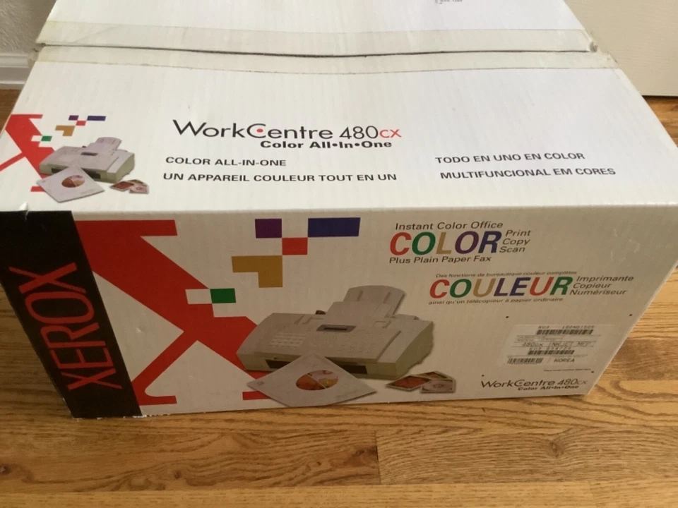 VINTAGE Xerox WorkCentre 480cx Inkjet Color Printer , Scanner , Fax UNOPENED - Image 2 of 4