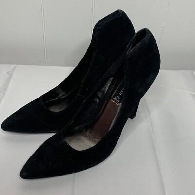 Steven Steve Madden Black Suede Leather Heels Womens