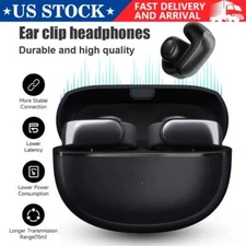 Open Ear Wireless Clip on Earbuds Bluetooth Stereo Earphones Headphones Earclips