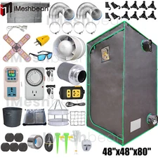 Complete Grow Tent Kit w/LED Full Spectrum Grow Light+Air Filter Kit+Duct Fan