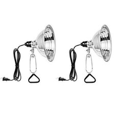 2-Pack Clamp Lamp Light with 8.5 Inch Aluminum Reflector up to 150 Watt E26 New