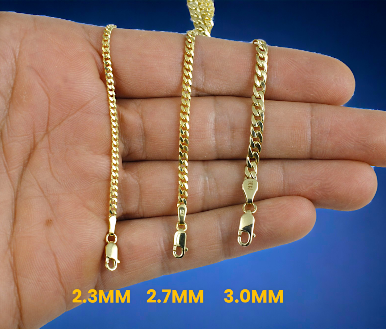14K Yellow Gold SOLID Miami Cuban Necklace Chain Real Gold 2mm 16mm 16 14k-yellow-gold-solid-miami-cuban-necklace-chain-real-gold-2mm-16mm-16
