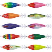 10PCS/Set Shrimp Lures Octopus Squid Jigs Fishing Tackle Hook Bait Luminous Lot